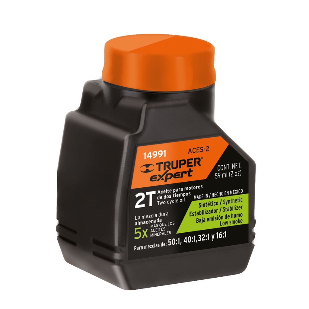 Aceite sintético para motor de 2 tiempos, 60 ml