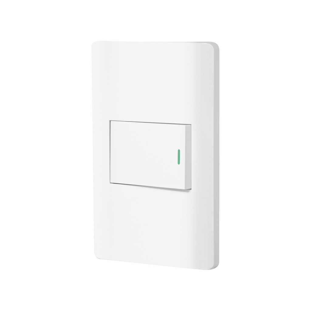 Placa armada blanca 1 interruptor 1.5 módulos, Lisboa