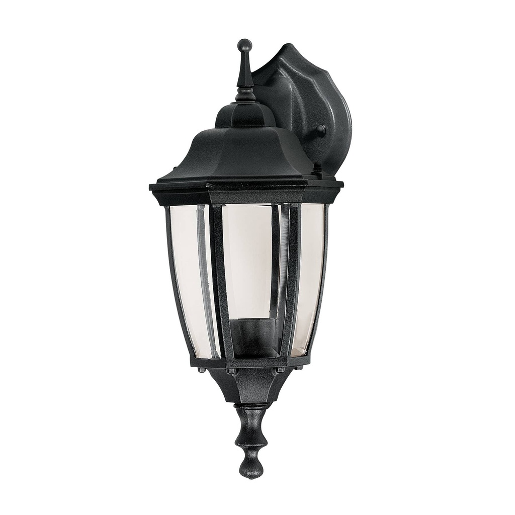 Arbotante tipo farol suspendido negro, lámpara no incluida