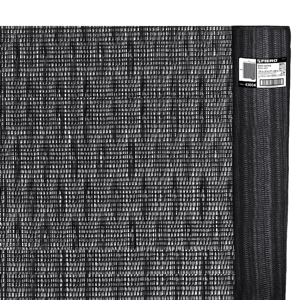 Rollo de toldo sombra 80% de 25 m x 1.85 m, Fiero