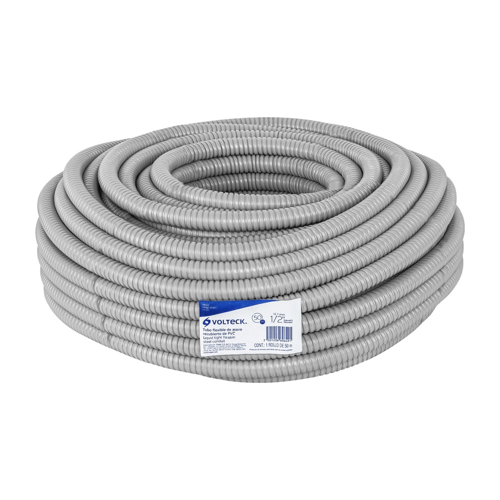 Rollo de 50 m de tubo flexible liquid tight de 1/2', Volteck