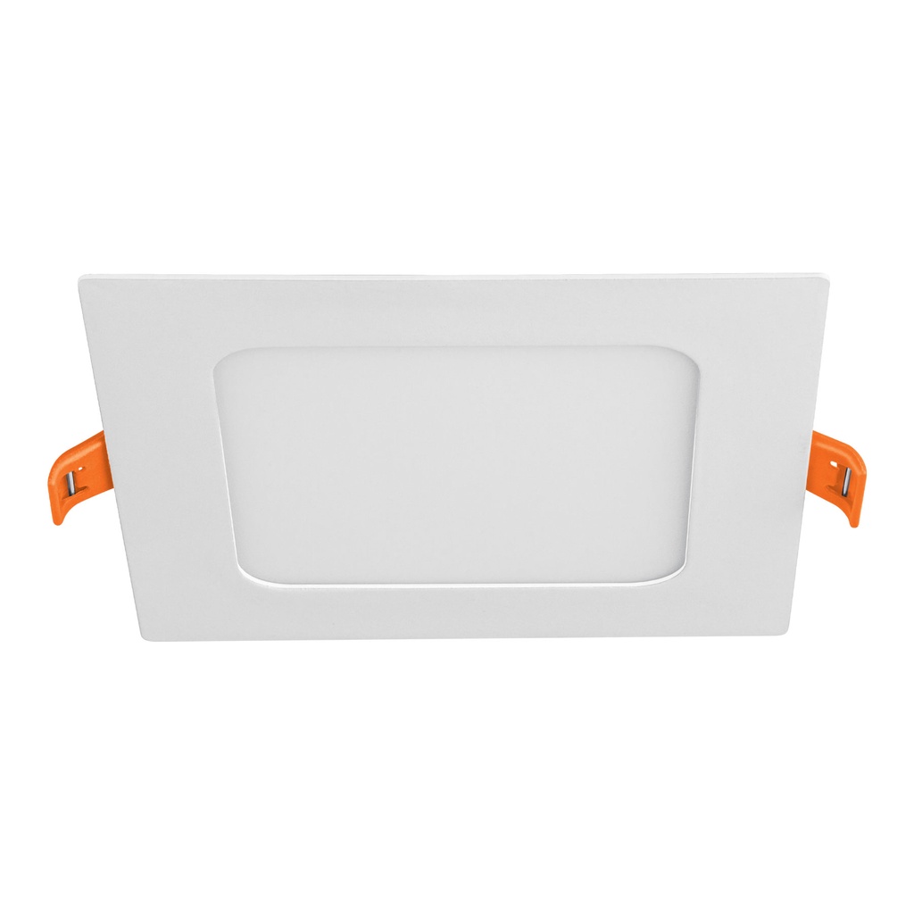 Luminario ultra delgado LED 6 W empotrar cuadrado luz cálida