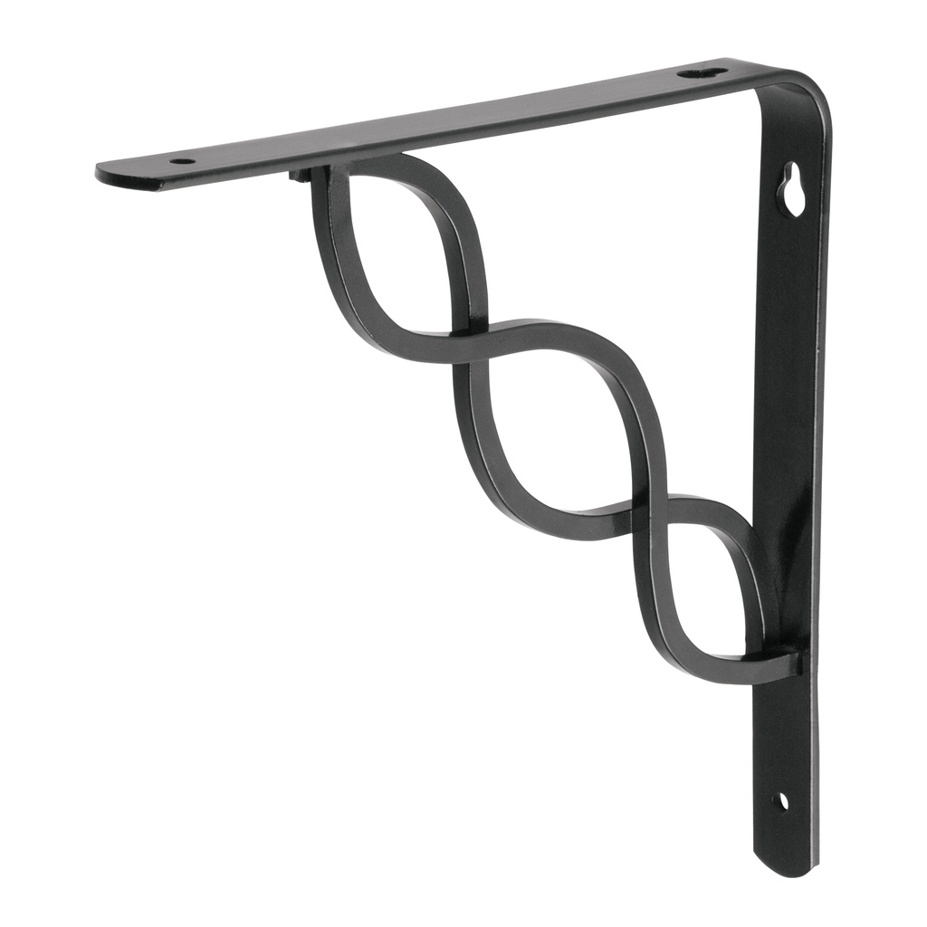 [47701] Ménsula reforzada negra 8 x 8' diseño trenza, Fiero