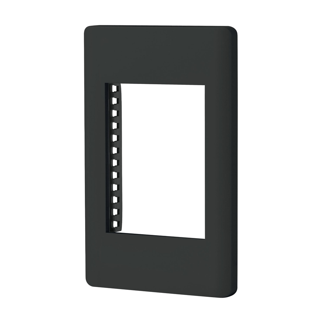 Placa negra de 1 ventana 3 módulos, línea Lisboa, Volteck