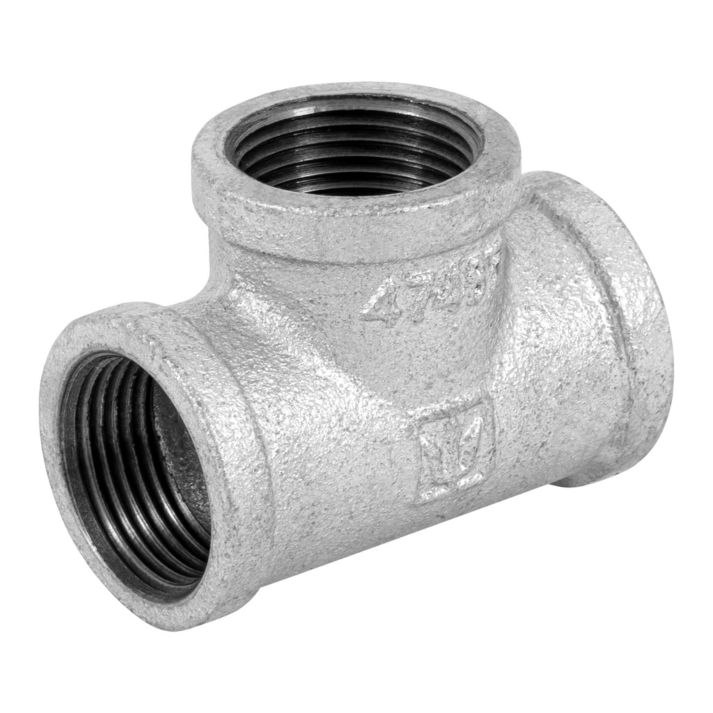 Tee sencilla 1' acero galvanizado, Foset