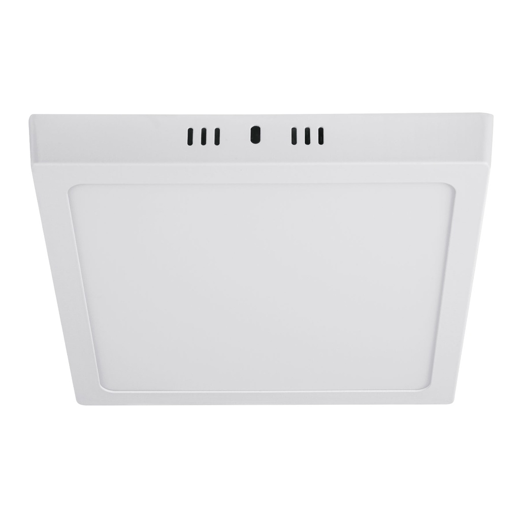 Luminario LED cuadrado tipo plafón 18 W, blanco, luz de día