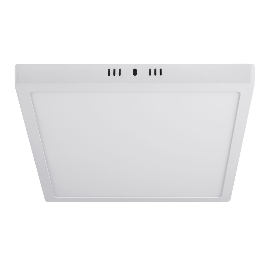 Luminario LED cuadrado tipo plafón 24 W, blanco, luz de día