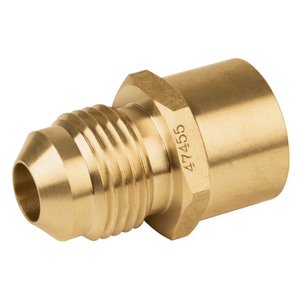 [47455] Conector flare soldable de latón, 3/8' x 1/2', Foset