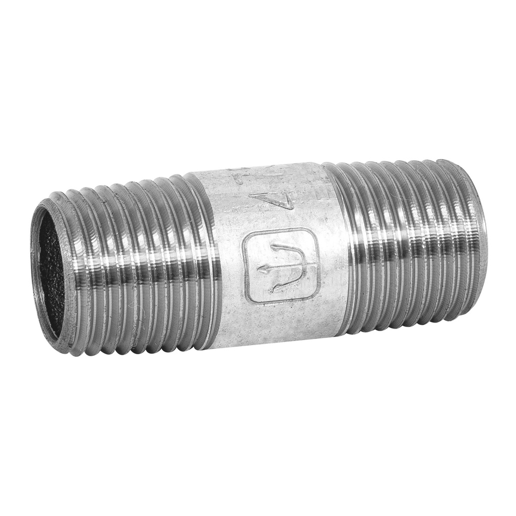 Niple de acero galvanizado 1/2' x 2', Foset