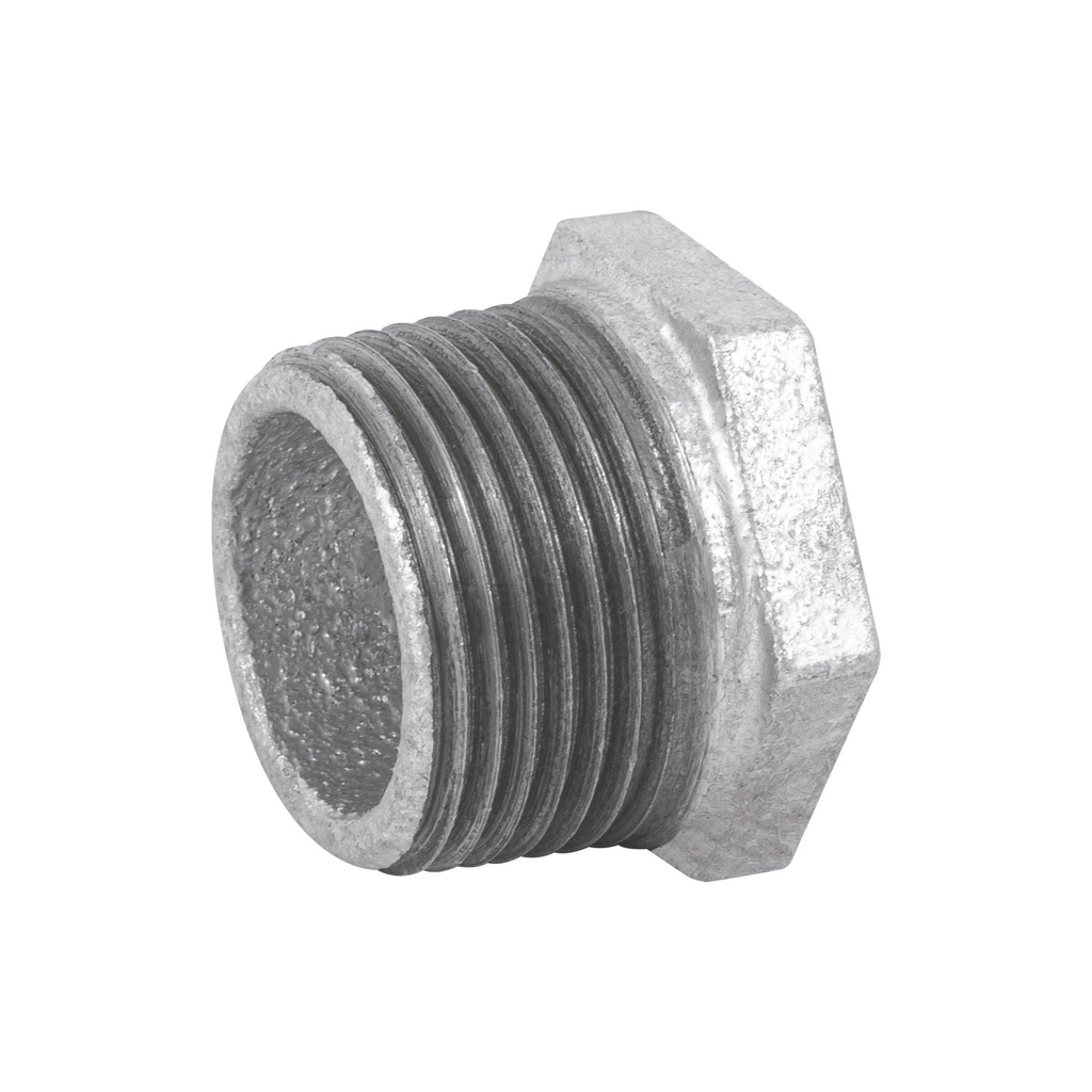 Reducción bushing acero galvanizado 1'x1/2', Foset