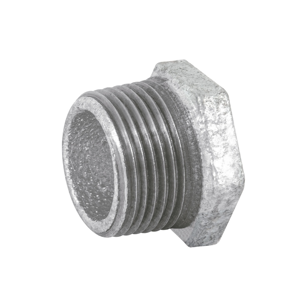 Reducción bushing acero galvanizado 3/4 x 1/2', Foset