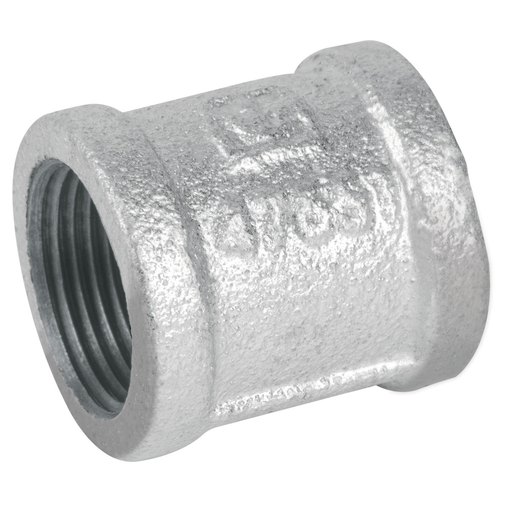 Cople reforzado de acero galvanizado de 3/4', Foset