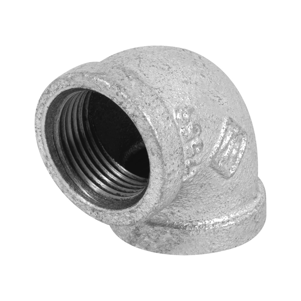 Codo 90° acero galvanizado de 1', Foset