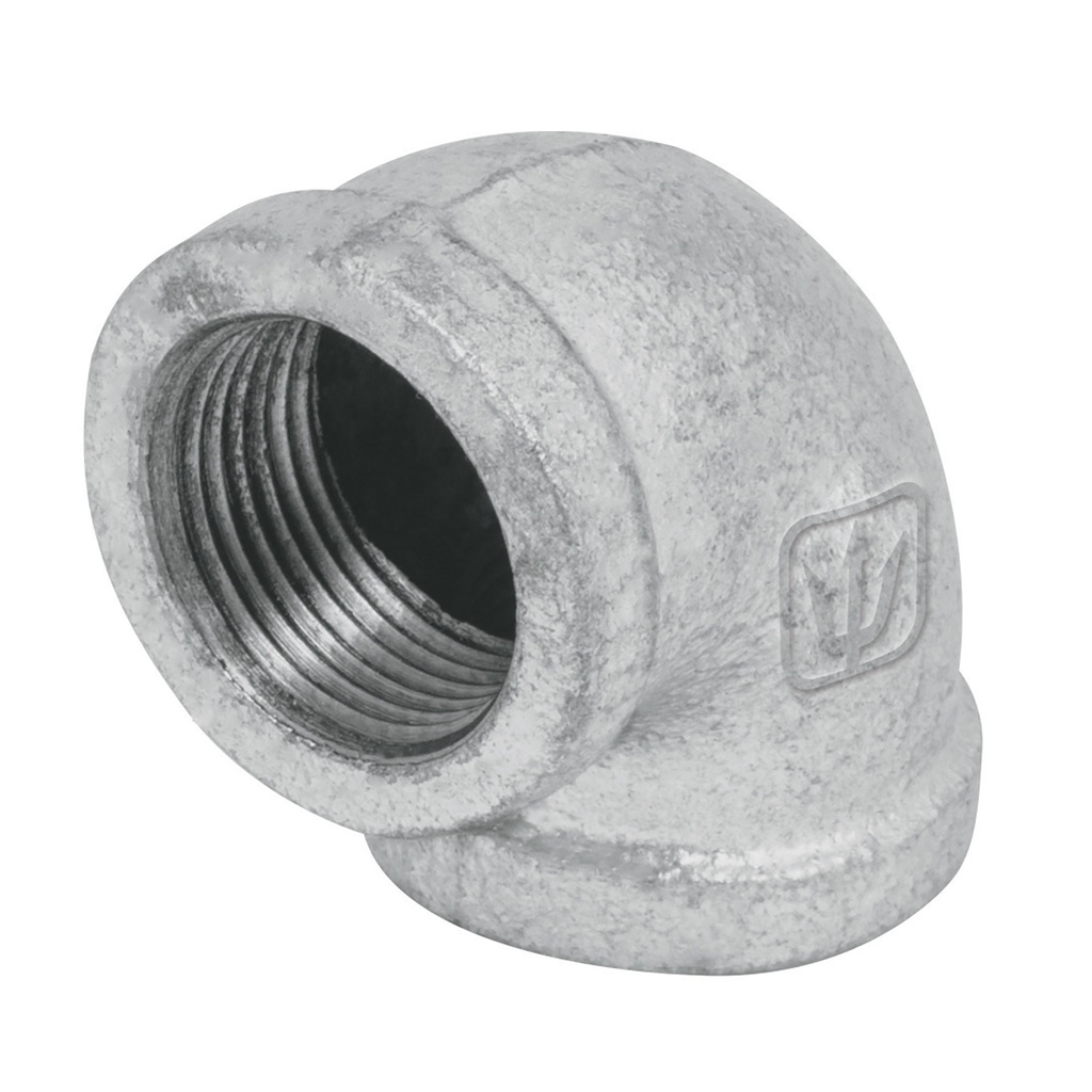 Codo 90° acero galvanizado de 3/4', Foset