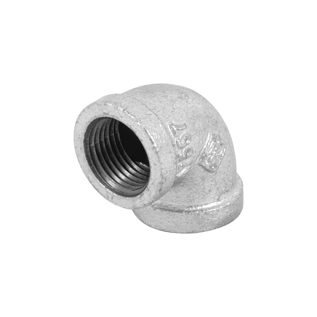 Codo 90° acero galvanizado de 1/2', Foset