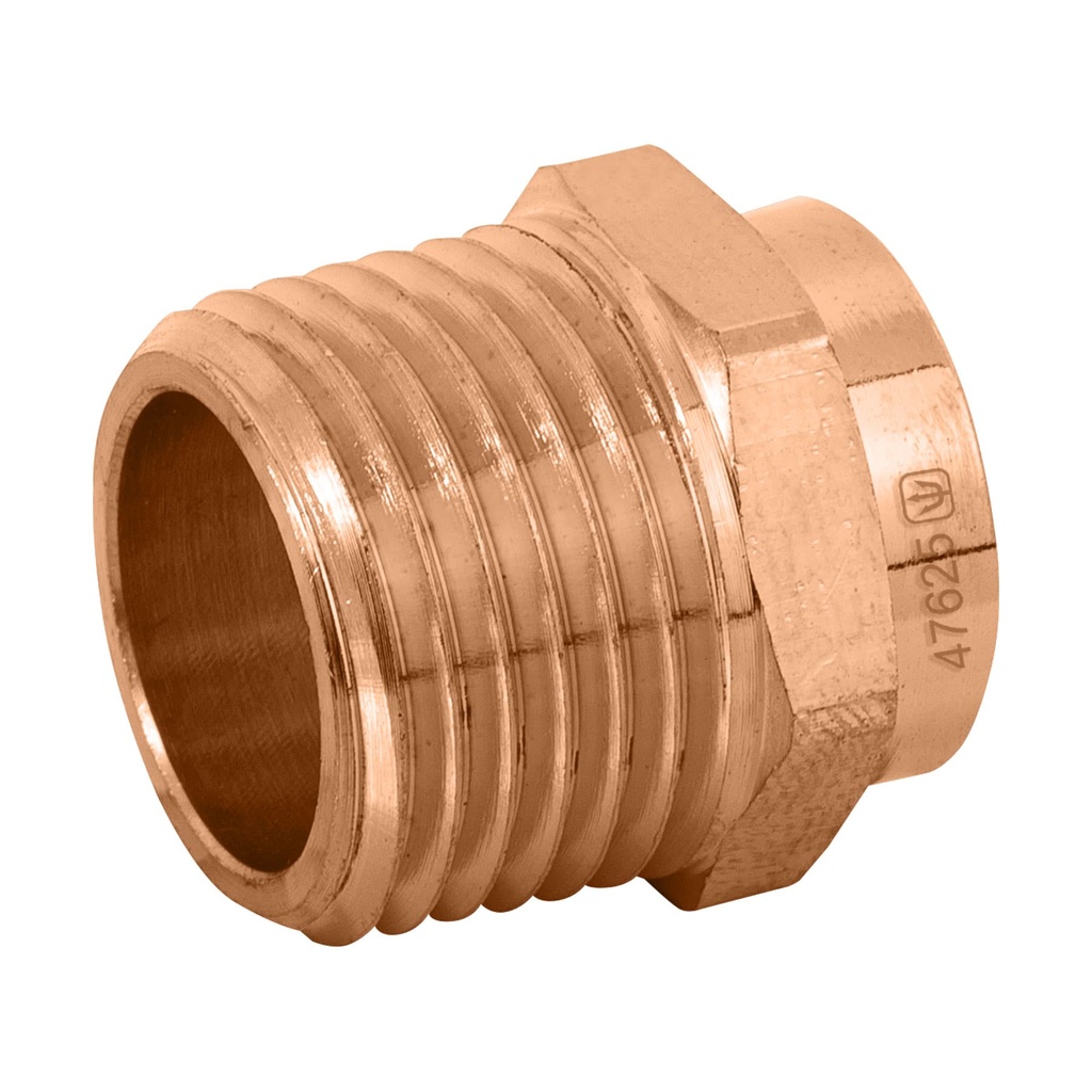 Conector de cobre de rosca exterior 1/2', Foset Basic