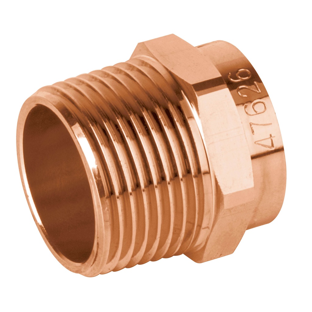 Conector de cobre de rosca exterior 3/4', Foset Basic