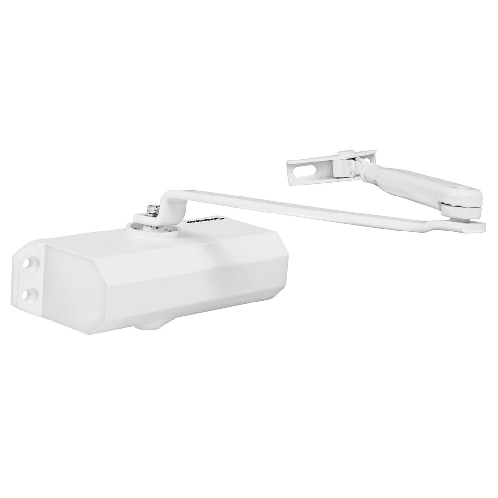 Cierra puertas hidráulico color blanco, Hermex