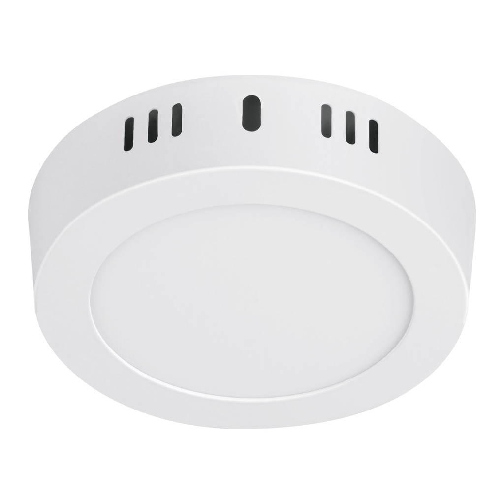 Luminario blanco de LED 6 W redondo tipo plafón luz cálida