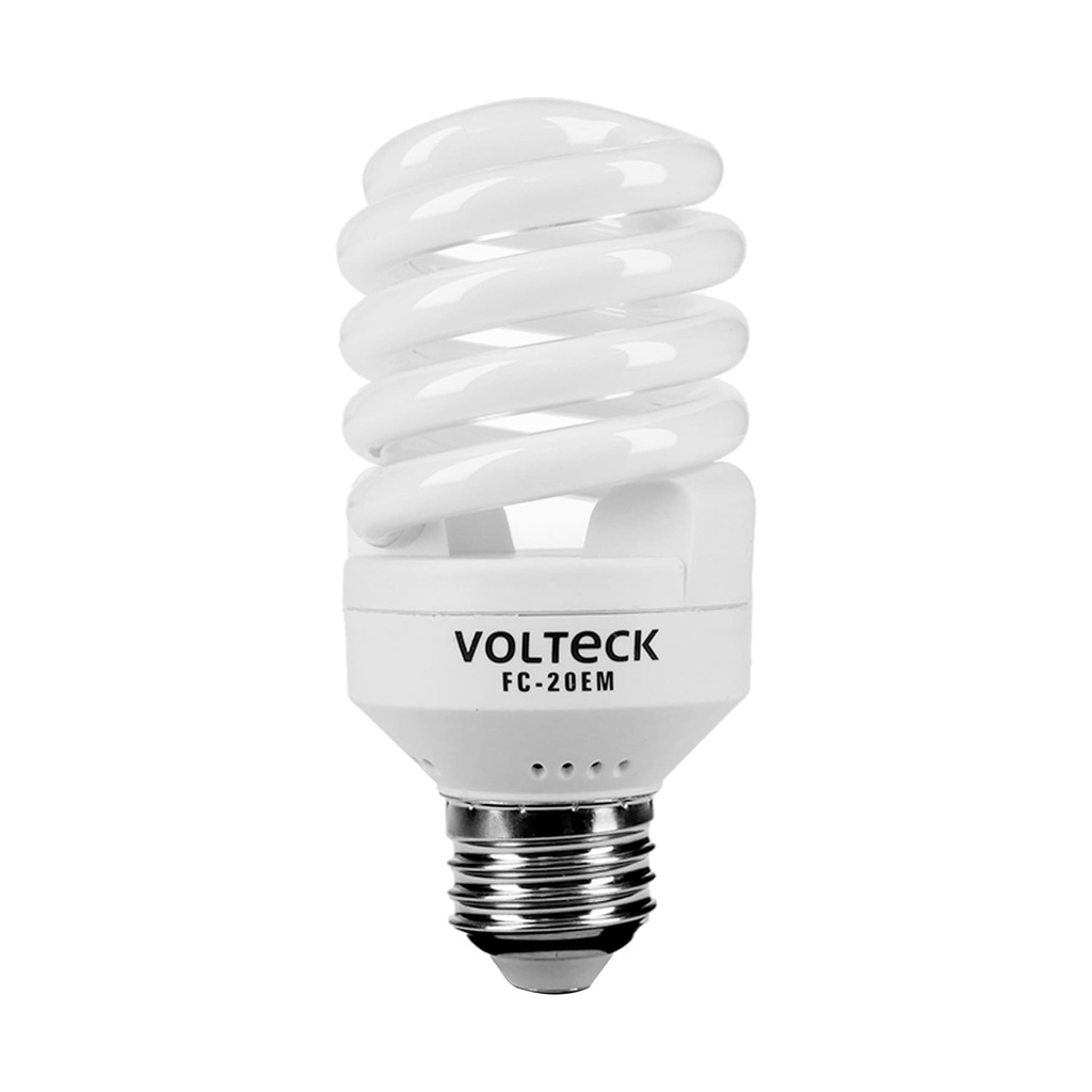 Lámpara espiral mini T2 20 W luz cálida en blíster, Volteck