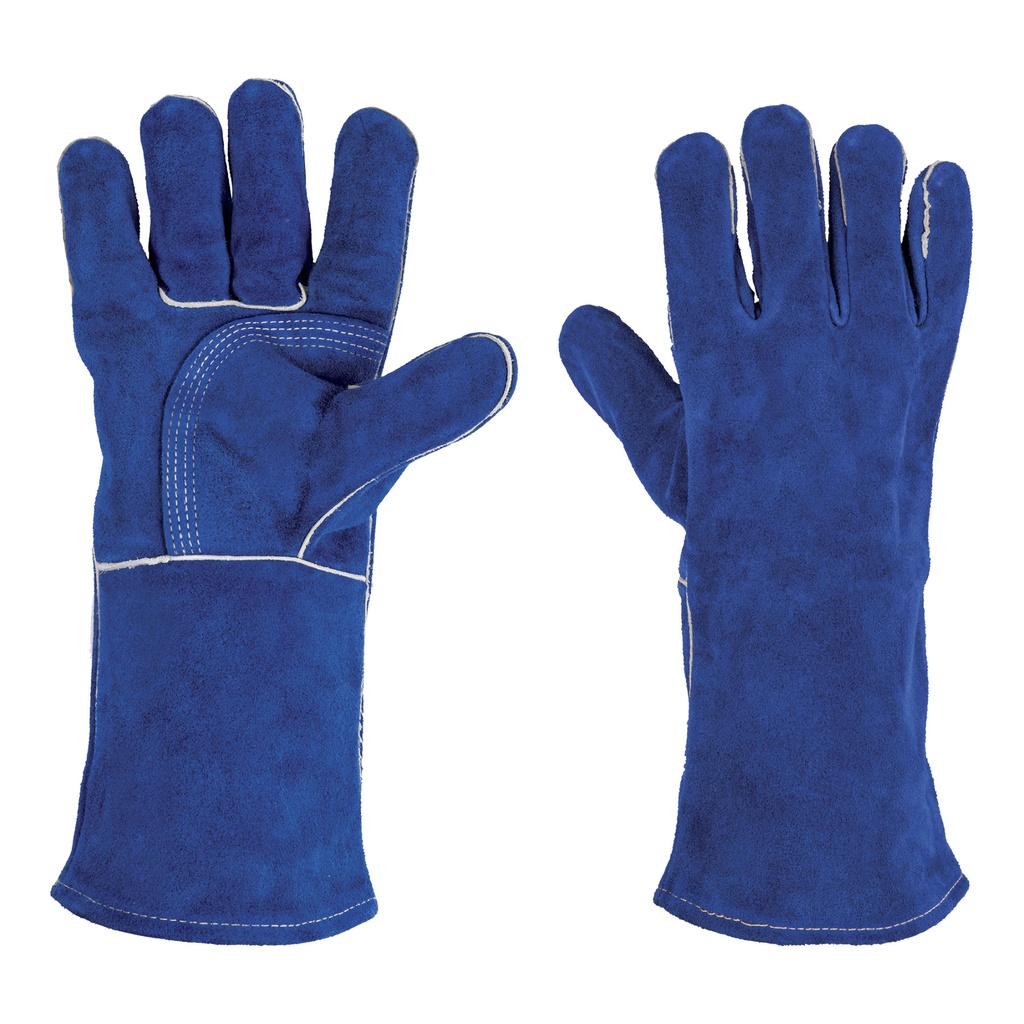 Guantes azules reforzados para soldador, Truper