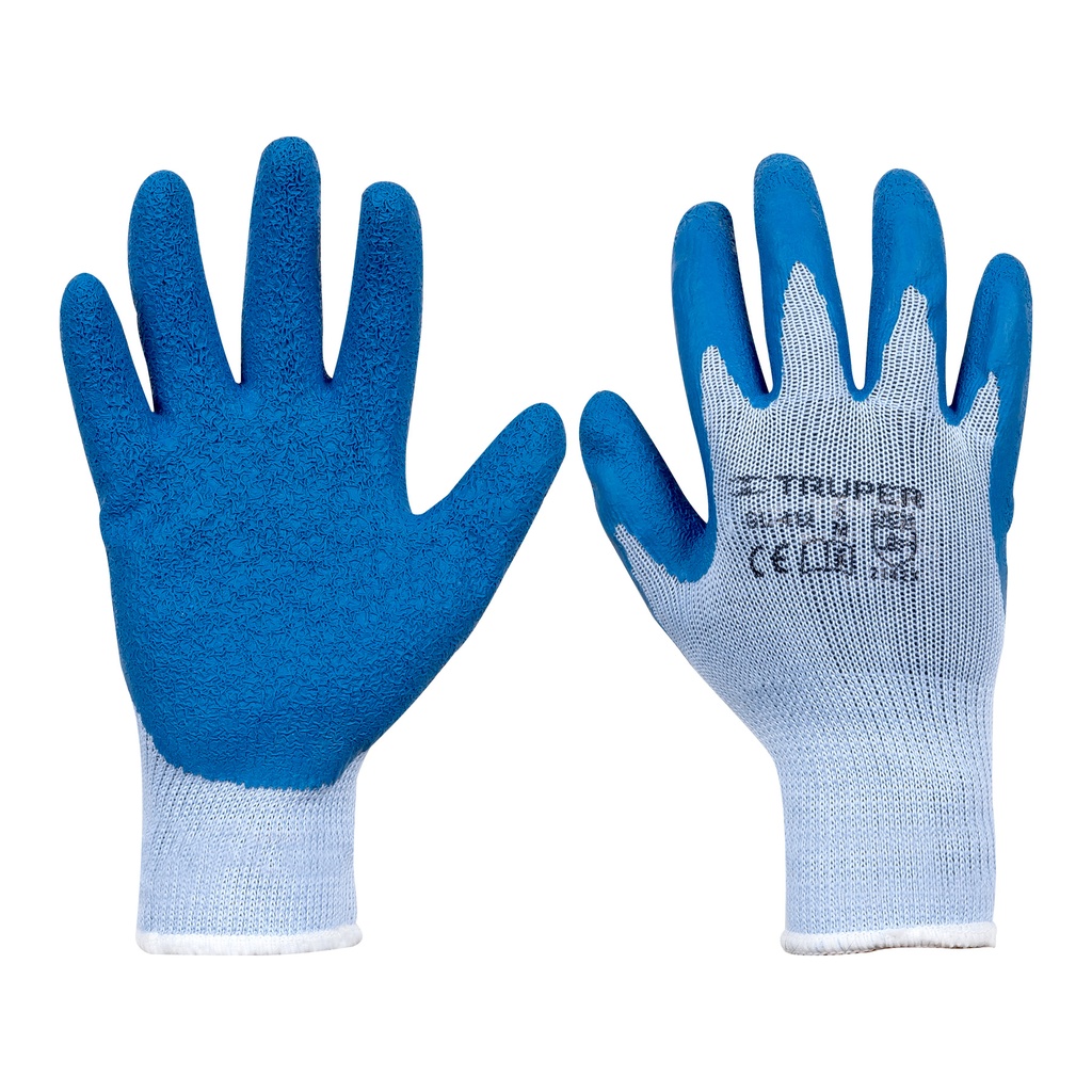 Guantes de poliéster recubiertos de latex, M, Truper