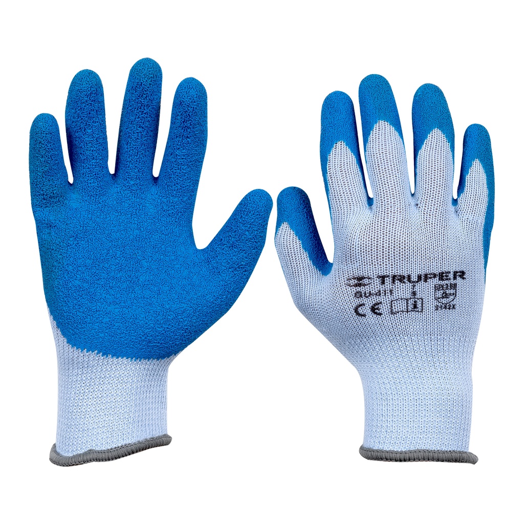 Guantes de poliéster recubiertos de latex, CH, Truper