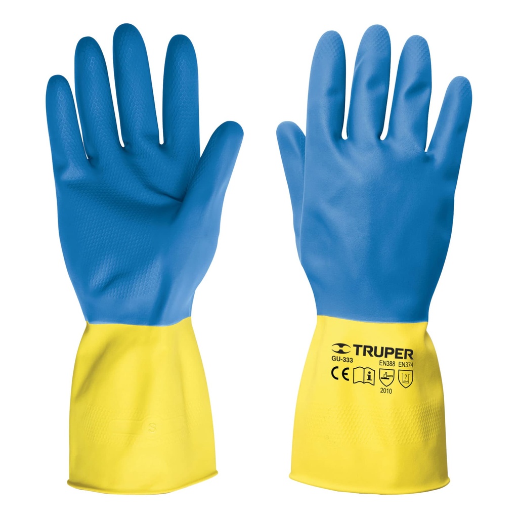 Guantes de látex reforzados para limpieza, grandes, Truper