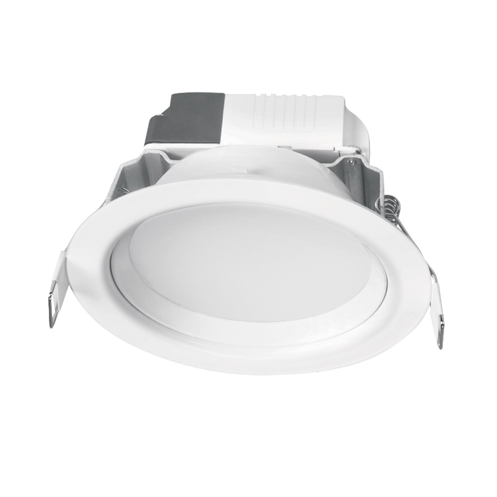 Luminario LED empotrado redondo de 5 W, luz cálida, Volteck