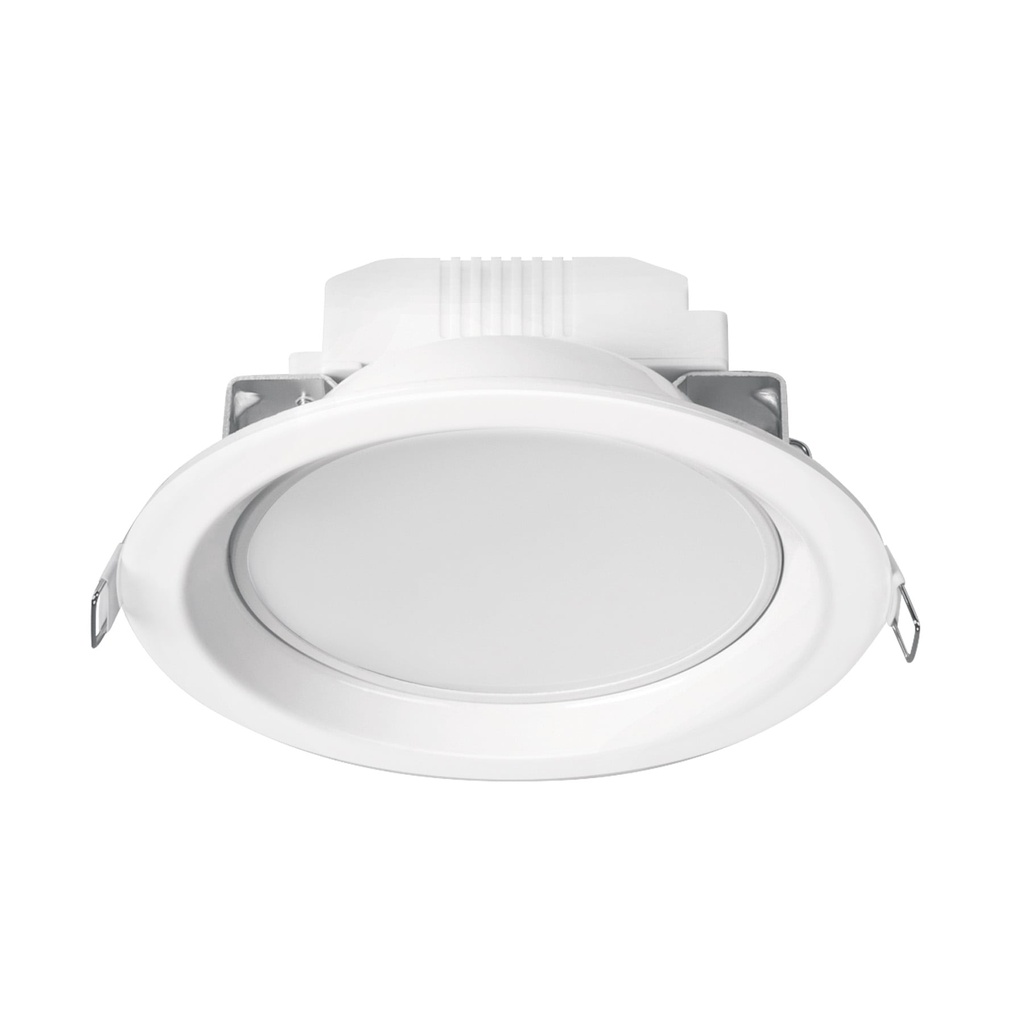 Luminario LED empotrado redondo de 6 W, luz cálida, Volteck