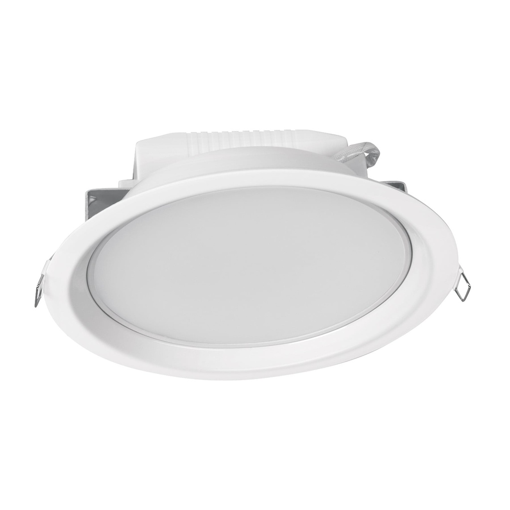 Luminario LED empotrado redondo de 12 W, luz cálida, Volteck