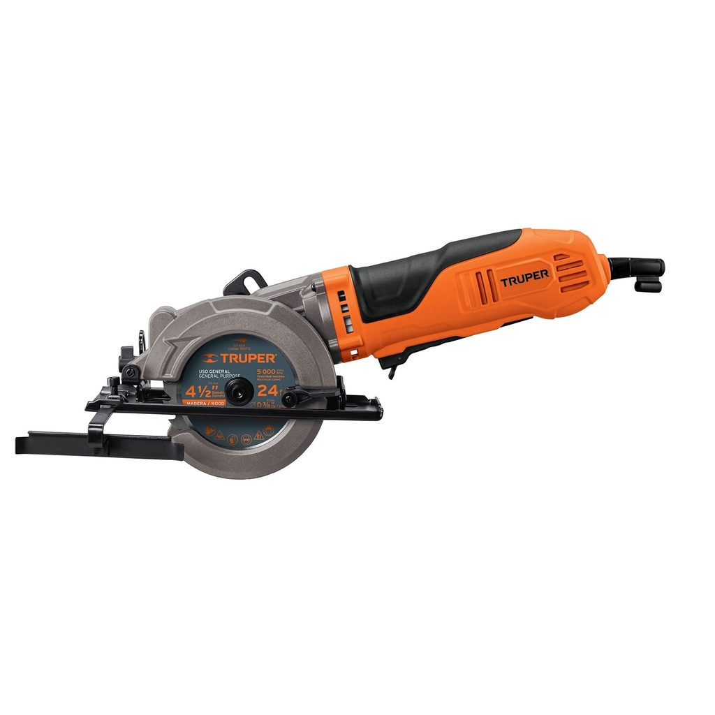 Sierra circular compacta 4-1/2' 420 W, profesional, Truper