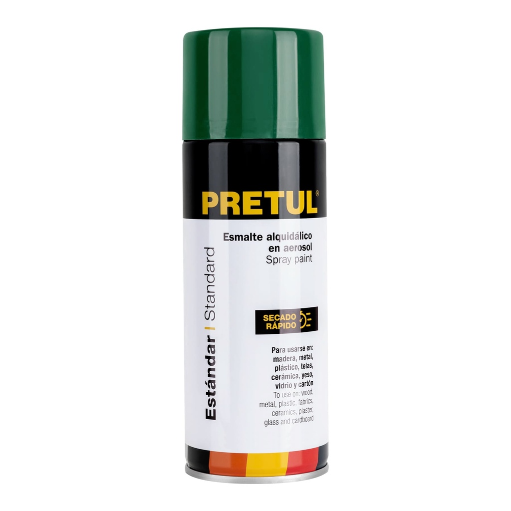 Pintura en aerosol, verde hoja, bote esbelto, 400 ml, Pretul