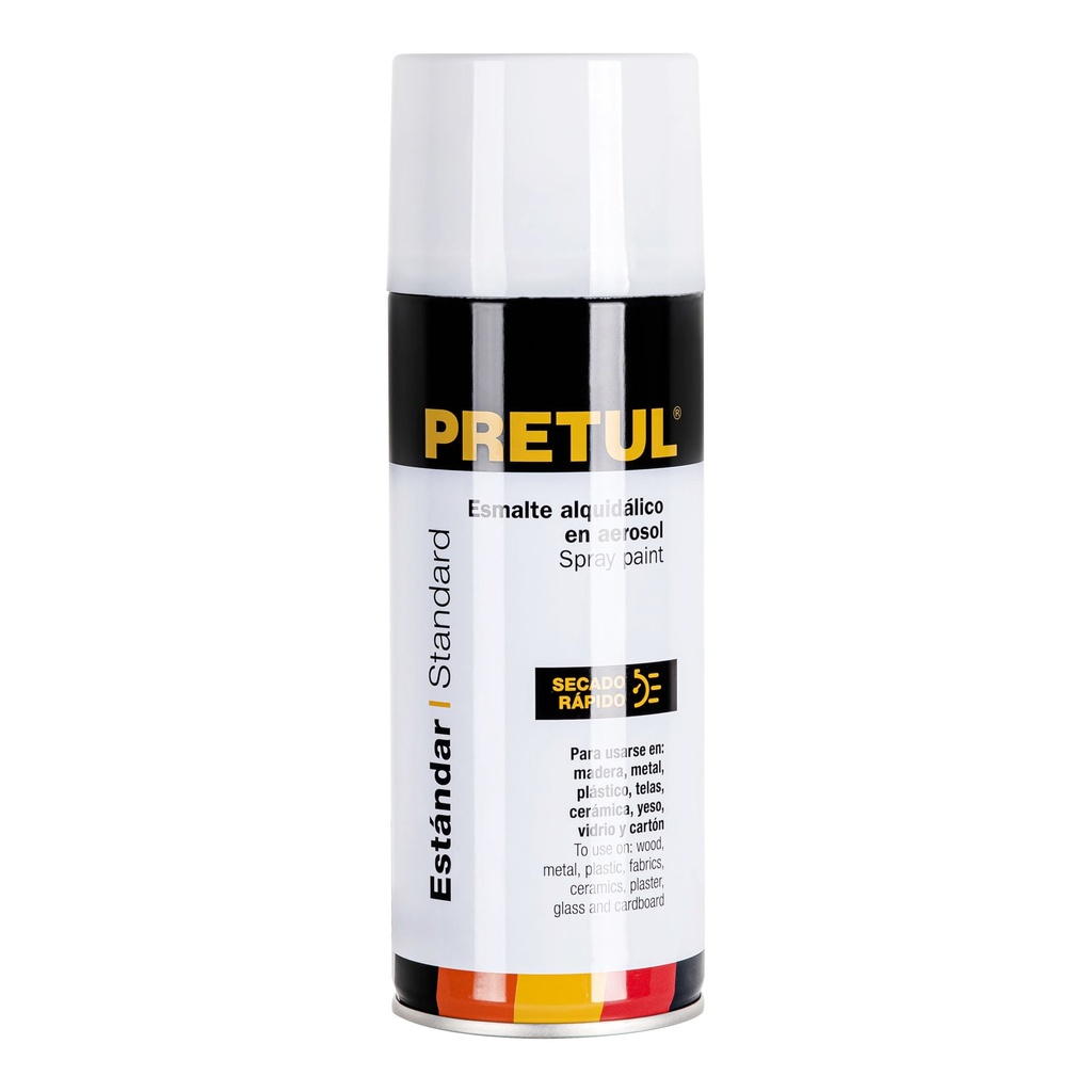 Pintura en aerosol, blanco mate, bote esbelto, 400 ml,Pretul
