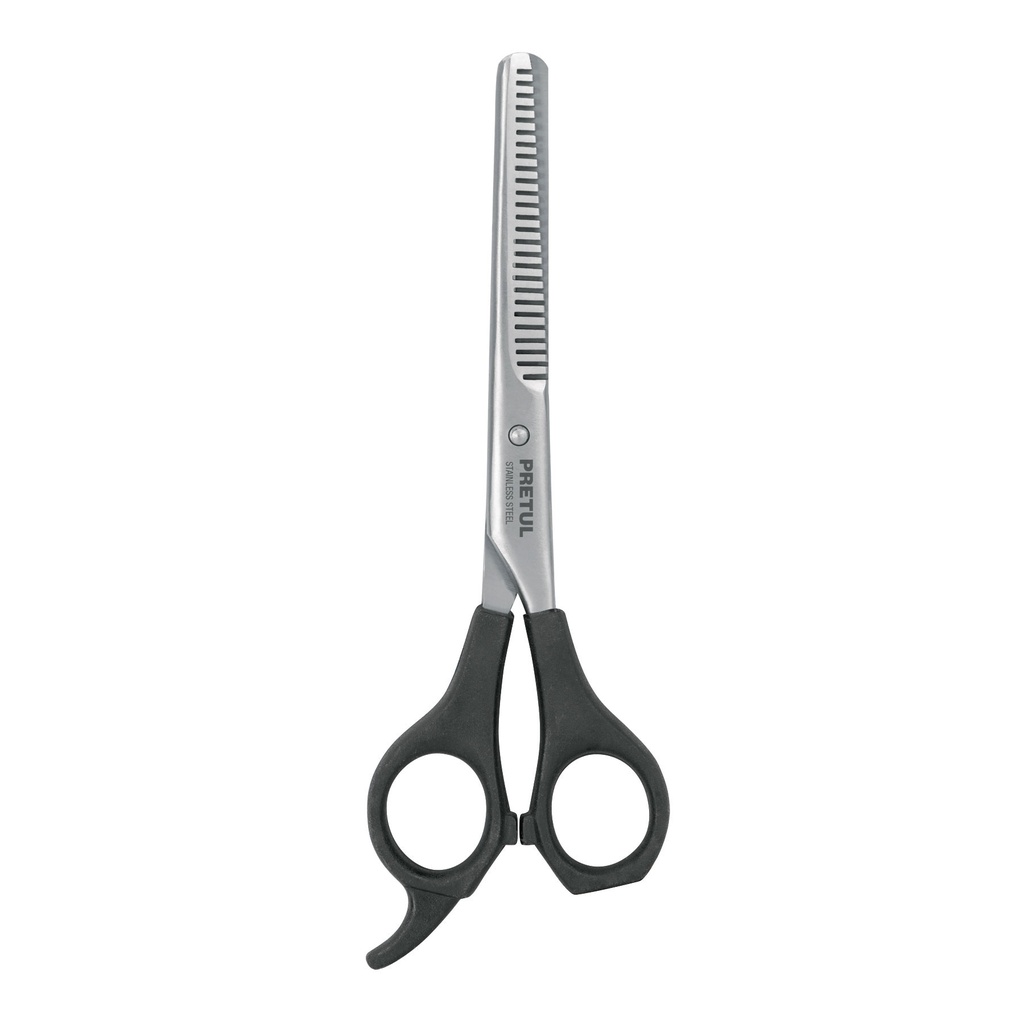 Tijera 6-1/2' acero inox p/estilista p/degrafilado, Pretul