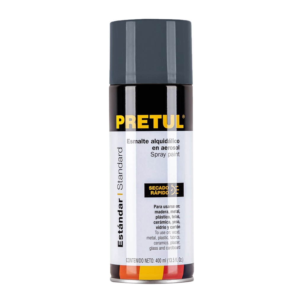 Pintura en aerosol, gris primario,bote esbelto, 400ml,Pretul