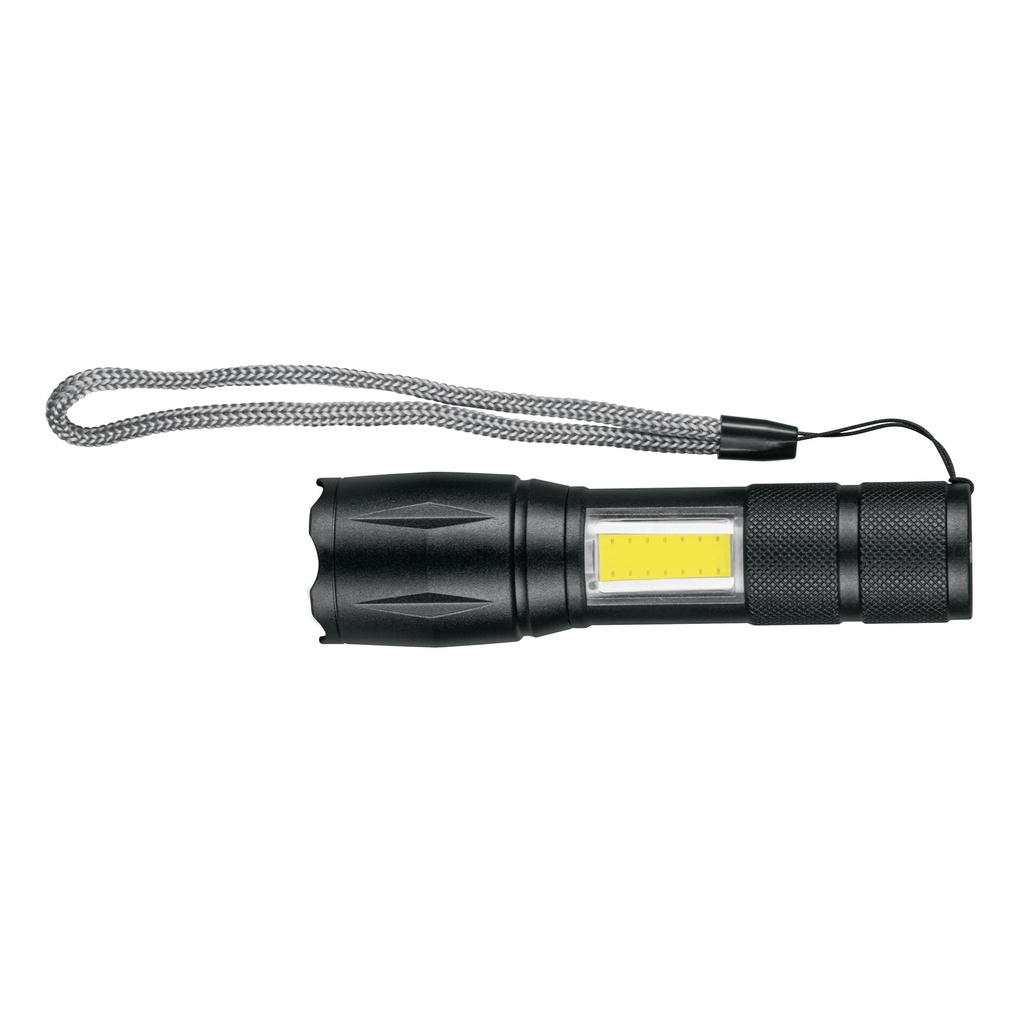 Linterna de 1 LED 270 lm con luz de emergencia, recargable