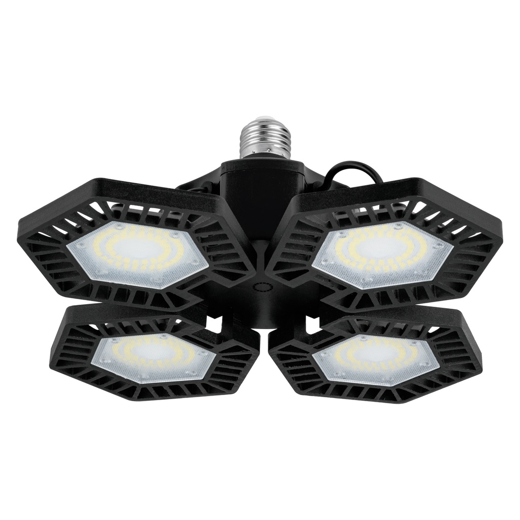 Luminario de LED 100 W, aluminio con 4 paneles abatibles