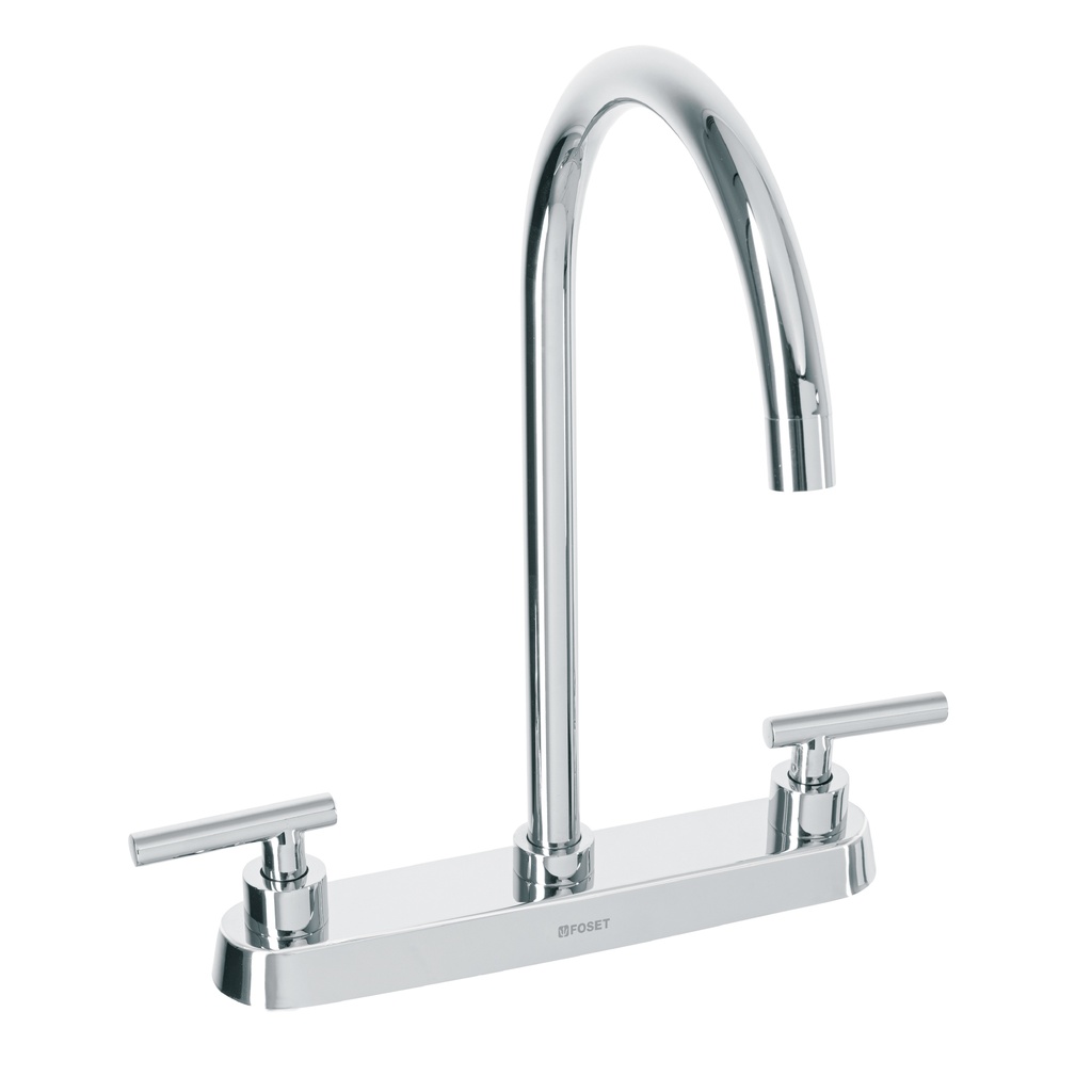 Mezcladora para fregadero, manerales palanca, cromo, Tubig