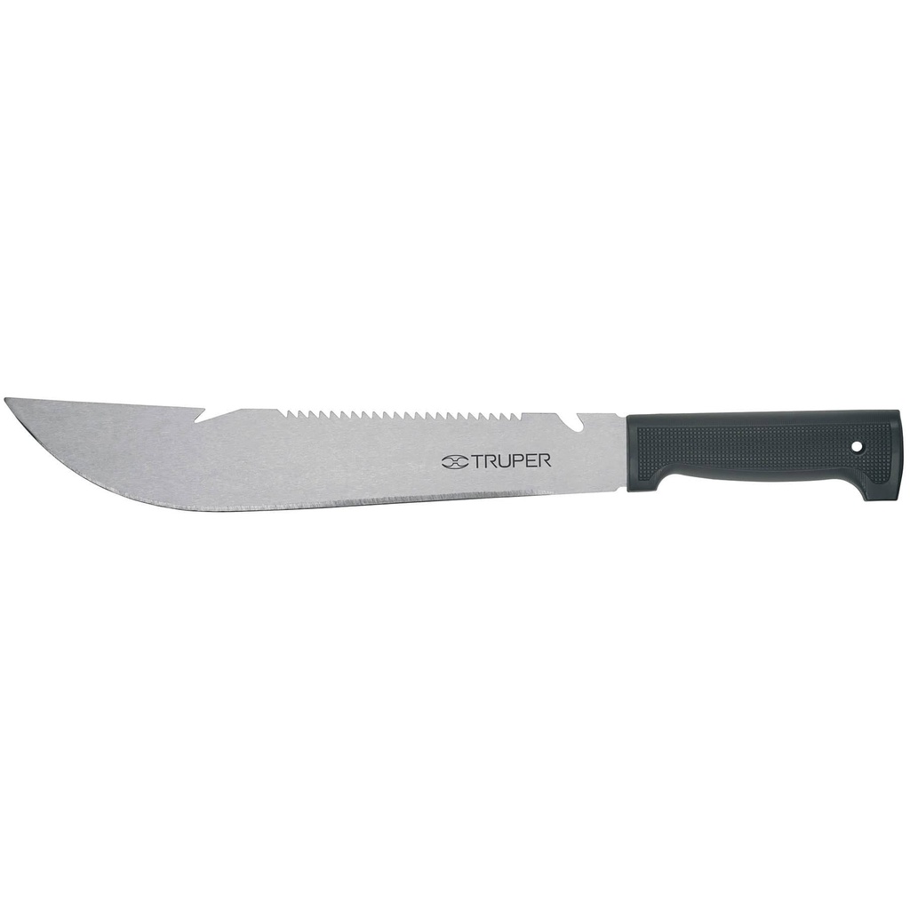 Machete rambo 12' cacha inyectada negra, Truper