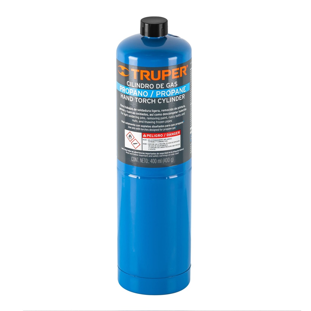 Cilindro de gas propano de 400 g, azul, Truper