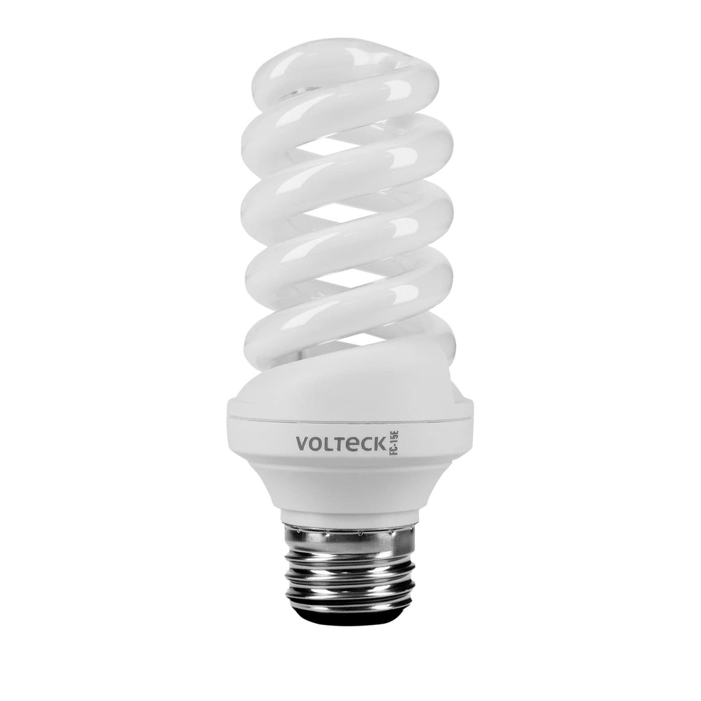 Lámpara espiral T3 15 W luz cálida en blíster, Volteck