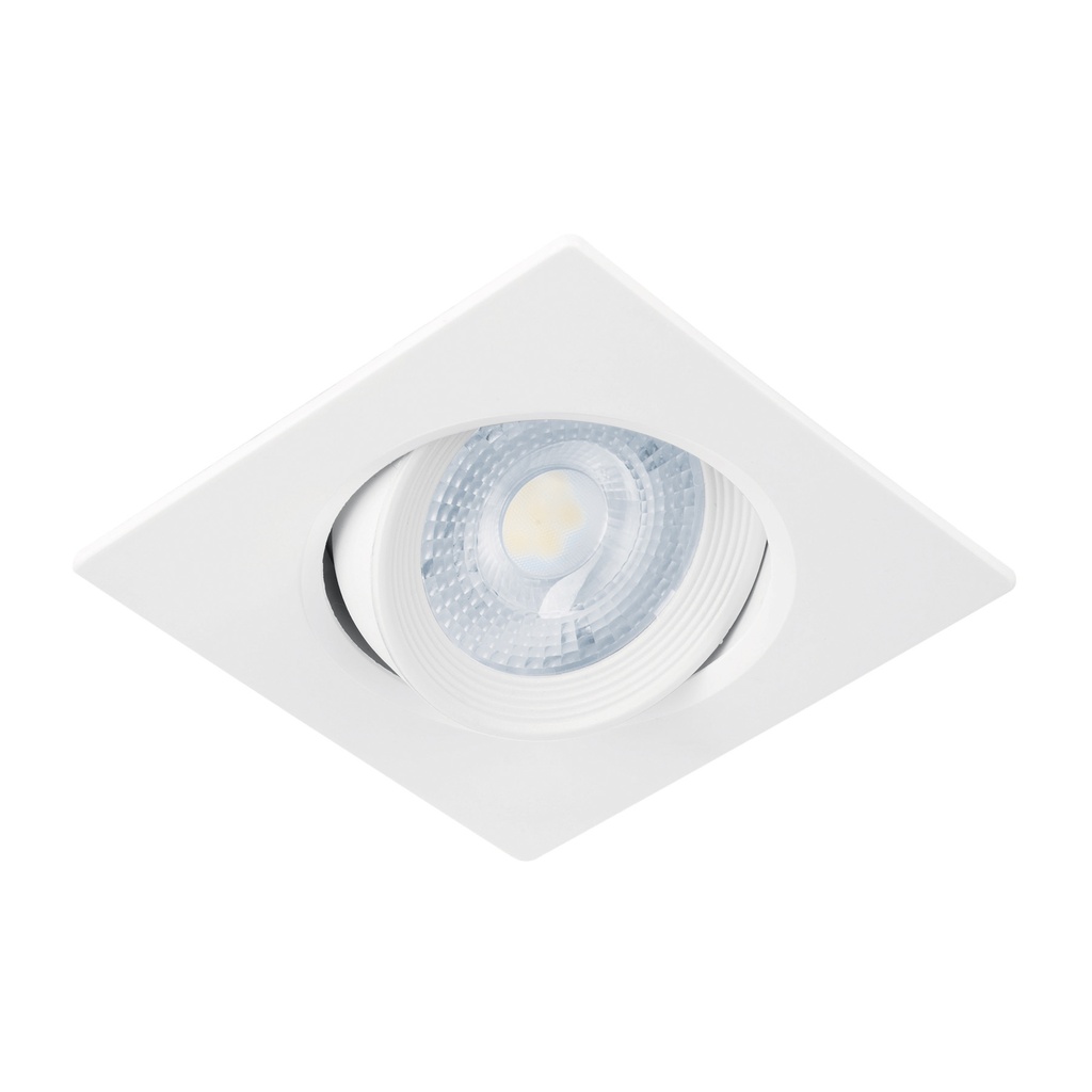 Luminario de LED 5 W empotrar cuadrado blanco spot dirigible