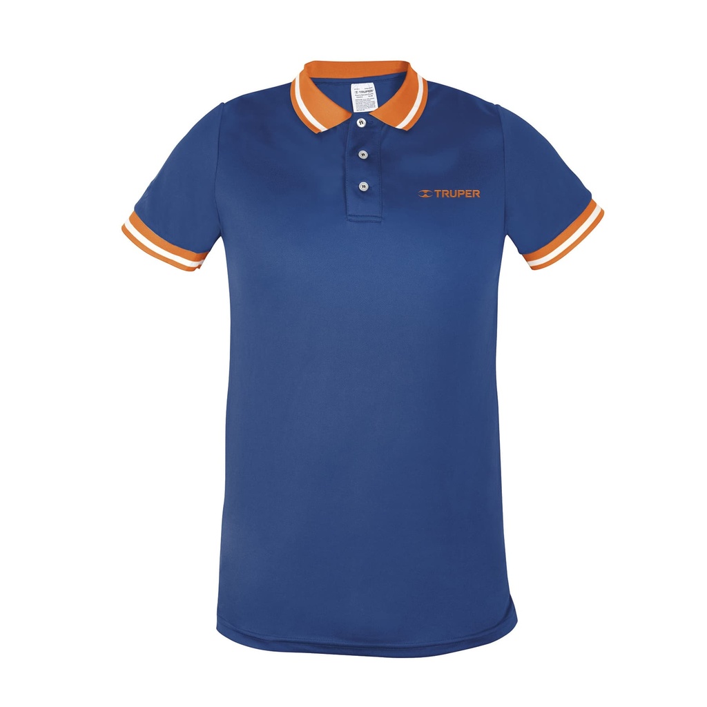 Playera tipo polo dry fit azul, para caballero, talla CH