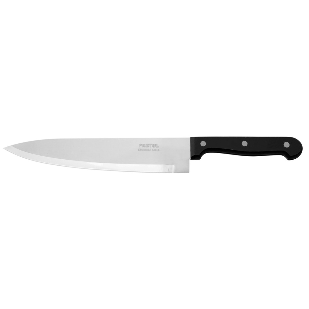 Cuchillo de chef 8' mango de plástico, Pretul