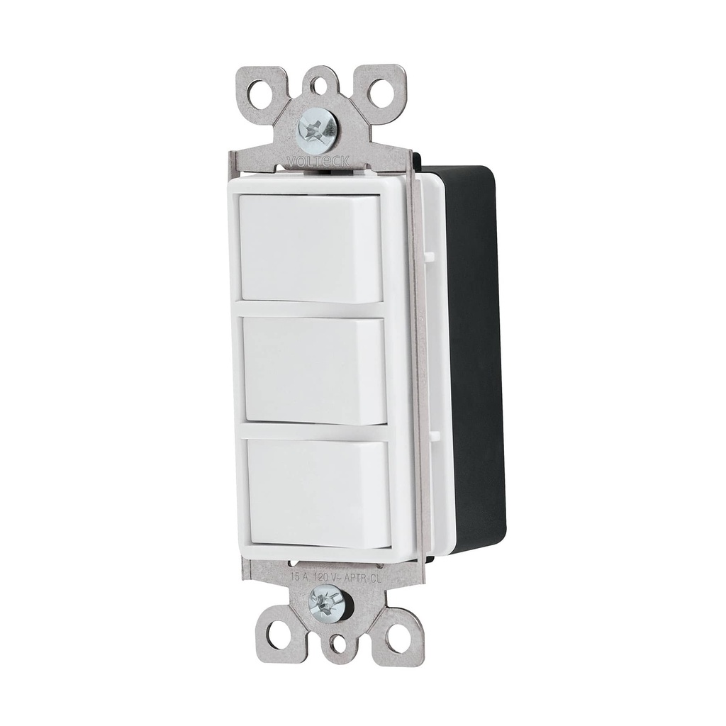 Interruptor triple, línea Classic, Volteck