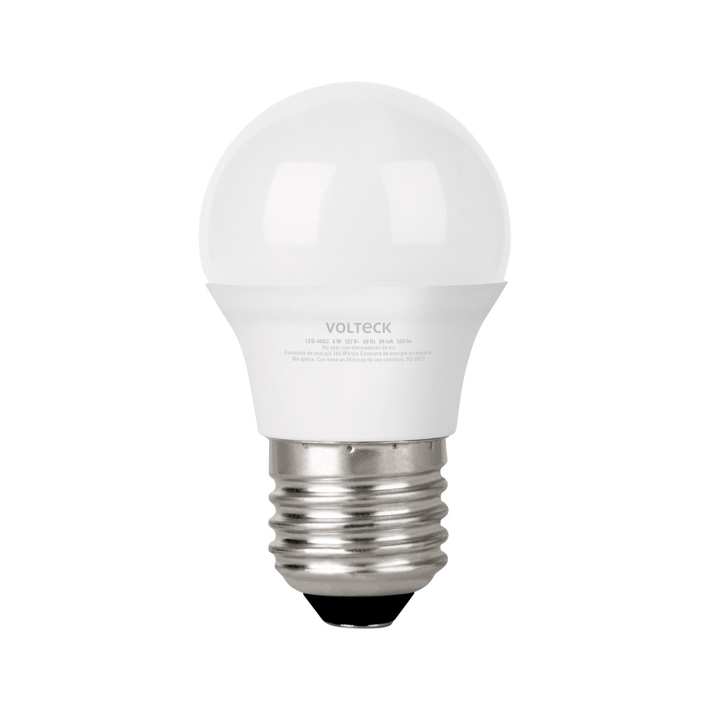 Lámpara LED G45 6 W (equiv. 40 W), luz cálida, blíster