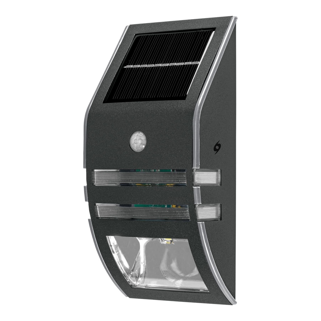 Arbotante solar LED con sensor de luz y movimiento, Volteck