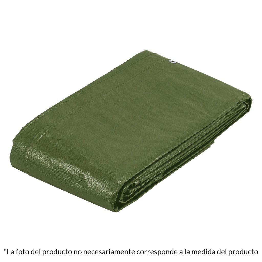 Lona uso rudo, verde olivo, 4 X 6 m, Truper Expert