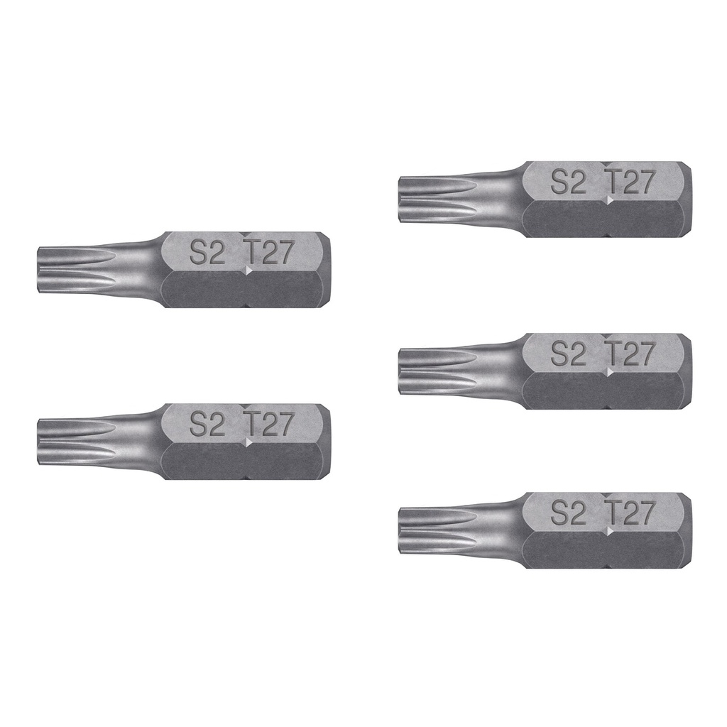 Estuche con 5 puntas torx T27 con seguro largo 1', Expert